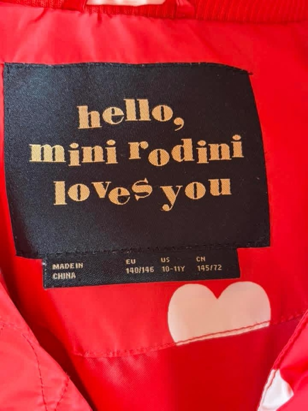 Mini Rodini Heart-Print Puffer Jacket - Picture 5 of 5
